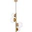 Wells 18 Inch Pendant In Brass With Clear Shade