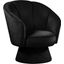 Welshmore Black Velvet Accent Chair