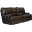 Wembley Power Lay Flat Reclining Console Loveseat with Power Adjustable Headrest In Chocolate