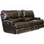 Wembley Power Lay Flat Reclining Console Loveseat with Power Adjustable Headrest In Steel