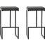 Wentwood Gray and Black Barstool Set of 2 0qd24488686