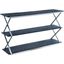 Westlake 3-Tier Black Console Table With Brushed Stainless Steel Frame