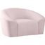 White Fox Pink Velvet Chair