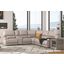 Whitman Verona Linen 6 Piece Modular Power Reclining Sectional With Power Headrests And Console In Linen