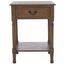 Whitney 1 Drawer Accent Table in Brown