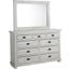 Willow Drawer Dresser and Mirror In Gray