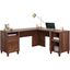 Willow Place L-Shaped Desk In Grand Walnut