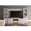 Willowton Whitewash 113 Inch 4 Piece Entertainment Center With Electric Fireplace