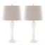 Winston 32 Inch Poly Table Lamp Set of 2 In Light Grey