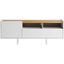 Winston 53.14 Tv Stand With 4 Shelves In White And Cinnamon