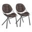 Wired Chair Set of 2 In Espresso