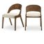 Woodson Linen Textured Fabric Dining Chair Set of 2 In Beige