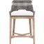 Woven Dove Flat Rope Tapestry Counter Height Stool