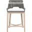 Woven Dove Rope Tapestry Outdoor Counter Height Stool
