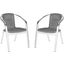 Wrangell Gray Indoor/Outdoor Stacking Arm Chair FOX5207C