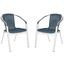 Wrangell Teal Indoor/Outdoor Stacking Arm Chair Set of 2 FOX5207A