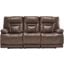 Wurstrow Power Reclining Sofa With Adjustable Headrest In Umber