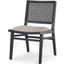 Wynn Beige Fabric With Black Wood Dining Chair Set of 2