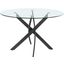 Xander Matte Black Round Dining Table