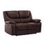 Xaviar Upholstered Loveseat with Dual Recliner In Brown