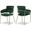 Yara Green Velvet Dining Chair Set of 2