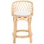 Yuta Rattan Counter Stool with Cushion in Natural and White