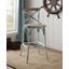Zaire Bar Chair In Antique Sky and Antique Oak