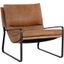 Zancor Lounge Chair In Tan Leather