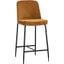 Zeke Counter Stool In Black and Bergen Marmalade