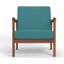 Zephyr Lounge Chair In Turquoise And Brown