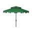 Zimmerman 9Ft Double Top Market Umbrella in Green and White