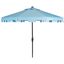 Zimmerman Blue 9 Crank Market UV Resistant Umbrella with Flap