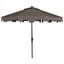 Zimmerman Gray 9 Crank Market UV Resistant Umbrella with Flap