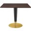 Zinque 36 Inch Square Dining Table In Walnut