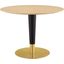 Zinque 40 Inch Dining Table In Natural and Gold
