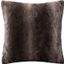Zuri Polyester Faux Tip Dyed Brushed Long Fur Pillow With Knife Edge In Brown
