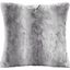 Zuri Polyester Faux Tip Dyed Brushed Long Fur Pillow With Knife Edge In Grey