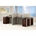 Bush Business Furniture Easy Office 60W L Shaped Cubicle Desk With File Cabinet And 66h Panels