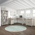 Bush Furniture Key West 60" L Shaped Desk Washed Gray