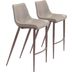 Magnus Counter Stool (Set of 2) Black & Walnut