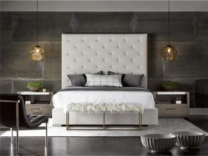 Modern Brando Cream Wall Panel Platform Bedroom Set