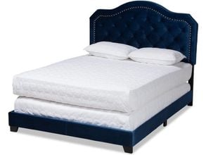 Baxton Studio Gothard Modern And Contemporary Navy Blue Velvet