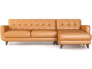Christian Burnt Orange Sectional Sofa With Left Chaise by Ashcroft  Furniture