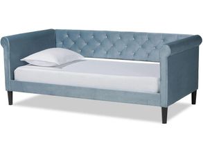 Baxton studio perry velvet upholstered deals and tufted daybed