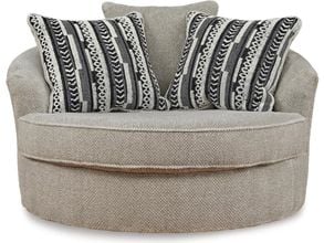 Soletren Swivel Accent Chair In Stone by Ashley Furniture