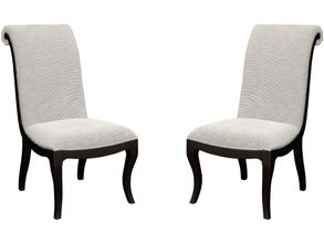 Baypoint linen upholstered hotsell side chair in espresso