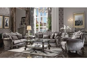 Versailles Silver Antique Platinum Living Room Set by ACME