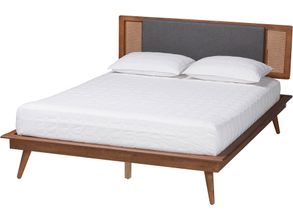 Karine walnut shop queen platform bed
