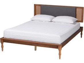 Baxton studio romy ash walnut size outlet platform bed