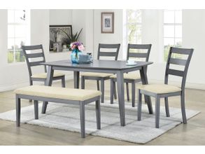 Summer House Dove Grey Rectangular Leg Dining Room Set by Liberty